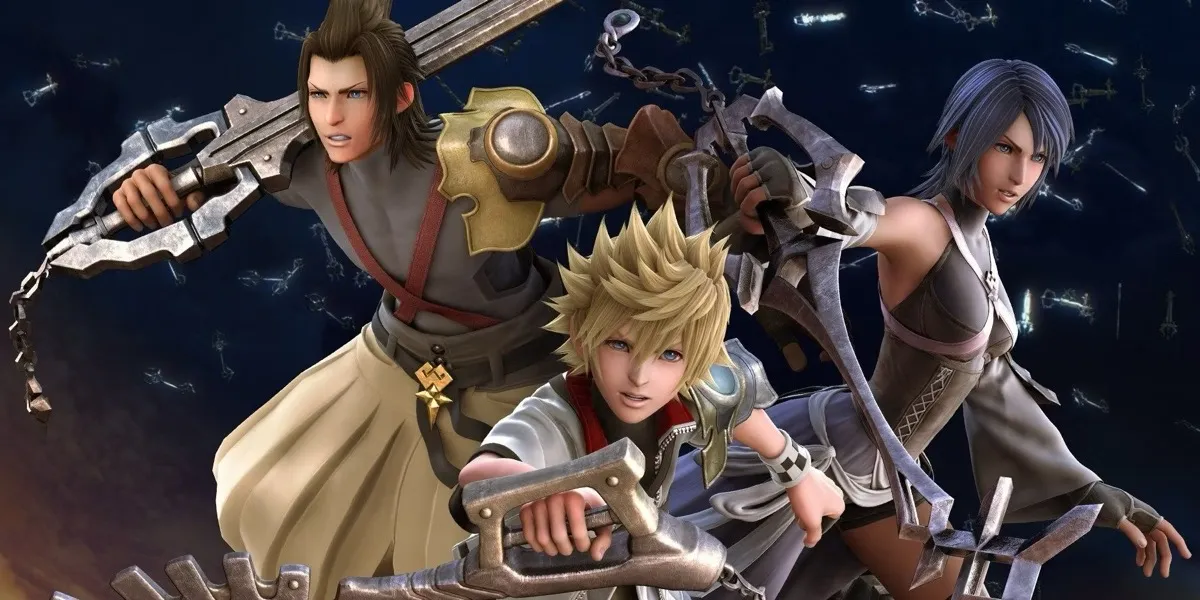 Three key blade wielders ready their weapons in &ldquo;Kingdom Hearts: Birth By Sleep&rdquo; 