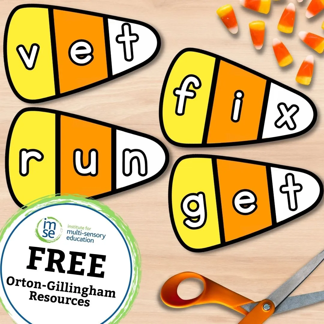 Halloween CVC Candy Corn Words Freebie