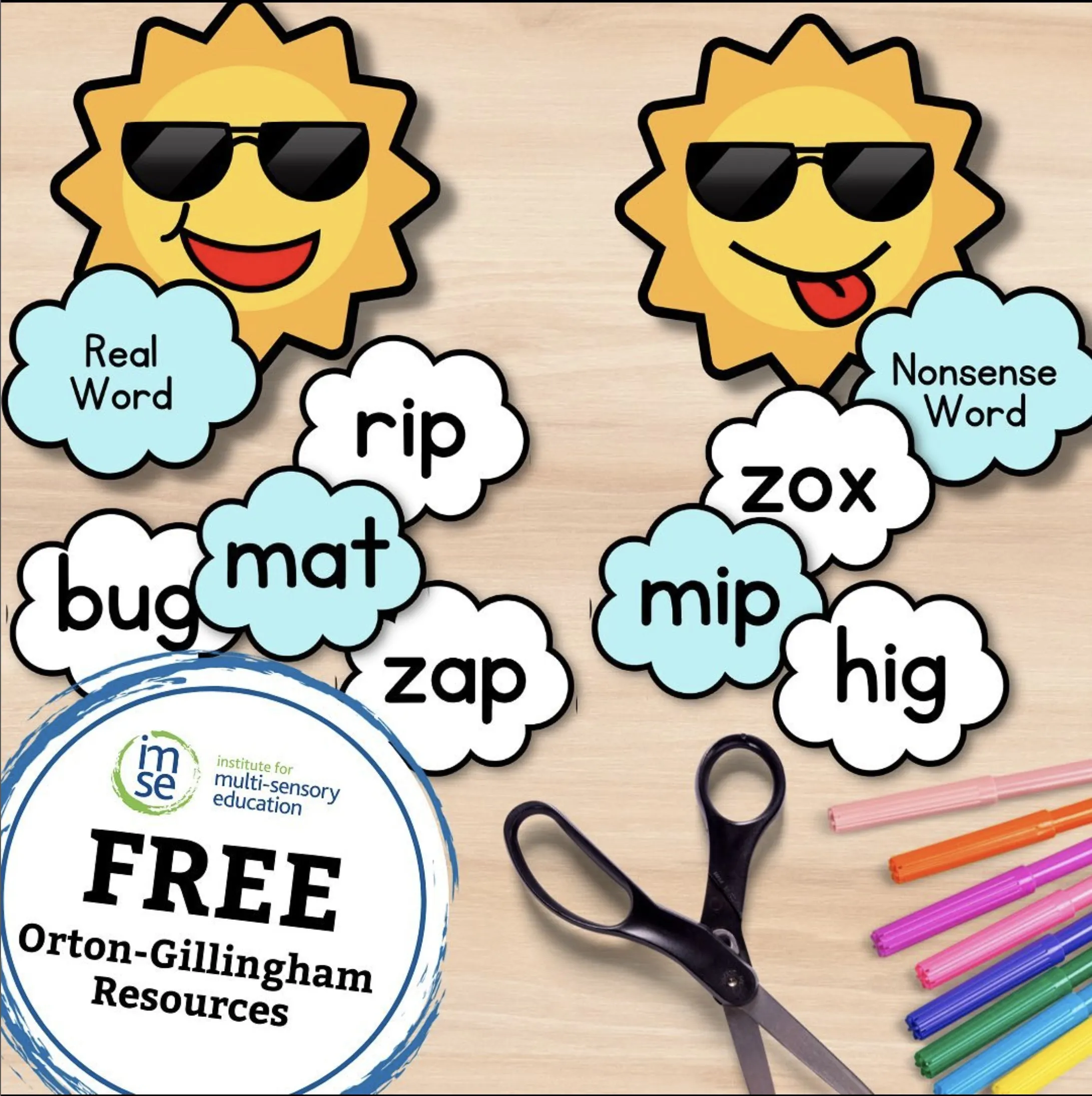 Real Nonsense Word Sun Freebie